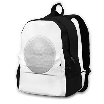 3D Golf Ball | Jednoduchý Minimalistický | Golfista Darčeky Cestovný Notebook Bagpack Školské Tašky 3D Golfový Loptička Biela Jednoduché Reálne